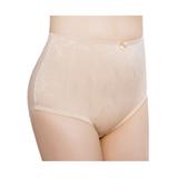 Plus Size Women's 2-Pack Floral Jacquard Shaping Panties by Exquisite Form in Nude (Size 4XL)