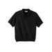 Men's Big & Tall Banded Bottom Polo Shirt by KingSize in Black (Size 3XL)