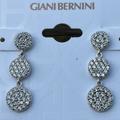 Giani Bernini Jewelry | Giani Bernini Women Earrings Sterling Silver Cubic Zirconia Disc Ear Jewelry $90 | Color: Silver | Size: Os