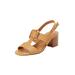 Extra Wide Width Women's The Simone Sandal by Comfortview in Camel (Size 8 1/2 WW)