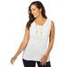 Plus Size Women's Scoop-Neck Sweater Tank by Jessica London in White (Size 2X)
