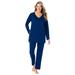Plus Size Women's 2-Piece Lounge Set by Dreams & Co. in Evening Blue (Size 4X) Pajamas