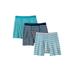 Men's Big & Tall Cotton Mid-Length Briefs 3-Pack by KingSize in Light Teal Assorted Pack (Size 3XL) Underwear