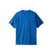 Men's Big & Tall Shrink-Less™ Lightweight V-Neck Pocket T-Shirt by KingSize in Royal Blue Heather (Size 9XL)