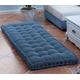 10cm Thick Bench Cushion Pad 2/3 Seater,100cm/120cm Soft Bench Cushions Cotton Chair Pad for Garden Patio Dining Sofa Swing (100x30cm,Blue)