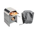 Outdoor Pizza Oven 12", Steel BBQ Pizza Maker with Pizza Peel, Portable Wood Fired Garden Fire Pit with Pizza Oven Hood, use as both Pizza Oven and Fire Pit, UK Made, Fast Delivery FREE COVER