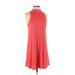 Love, Fire Casual Dress - A-Line Mock Sleeveless: Pink Solid Dresses - Women's Size Small
