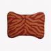 e by design Animal Stripe Bone Shape Pet Feeding Placemat in Brown/Red | 0.5 H x 19 W x 14 D in | Wayfair PMBGN721OR11OR17-S