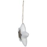 Northlight Seasonal 3.75" & Silver Star Hanging Christmas Ornament Plastic in White | 3.75 H x 3.75 W x 1.5 D in | Wayfair NORTHLIGHT SH89640