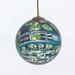 The Holiday Aisle® Japanese Bridge Ball Ornamnet Glass in Blue/Green | 3.5 H x 3.5 W x 3.5 D in | Wayfair 2E267511DA2B4980A18A7155A463974E
