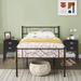 Trent Austin Design® Miramontes Bedroom Set Bed Frame & Nightstand Set Wood/Metal in Black | Twin | Wayfair E861471B48744CA286FE48539DFF4F01