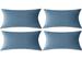 Everly Quinn Set Of 4 Throw Pillow Velvet Cushion Covers Velvet in Blue | 14 H x 20 W x 1 D in | Wayfair 03C93C50F3BC467C827089AC38337B27