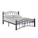 Queen Size Double Bed with Headboard and Footboard, Modern Metal Bed Frame for Adult and Children In Bedroom or Dormitory