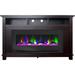 Hanover Winchester Electric Fireplace TV Stand and Color-Changing LED Heater Insert with Driftwood Log Display