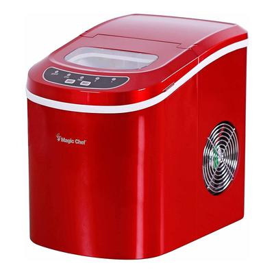 Magic Chef MCIM22R Portable Countertop 27lb Ice Maker Machine, Stainless Steel - 20.3