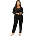 Plus Size Women's 4-Piece Knit Wardrober by The London Collection in Black (Size 22/24)