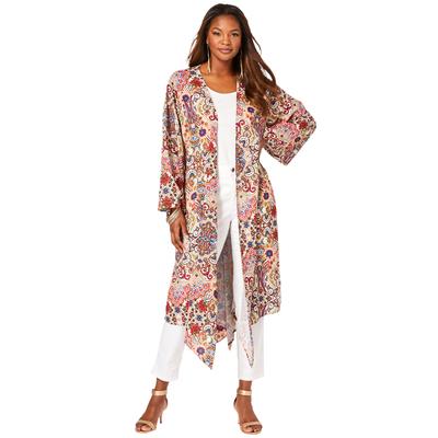 Plus Size Women's Hanky-Hem Kimono by Roaman's in ...