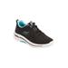 Women's The Arch Fit Lace Up Sneaker by Skechers in Black Aqua Medium (Size 8 1/2 M)
