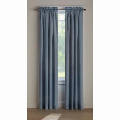 Alexis Panel Set with Tiebacks by BrylaneHome in Blue Curtain