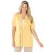 Plus Size Women's 7-Day Layer-Look Elbow-Sleeve Tee by Woman Within in Banana (Size 38/40) Shirt