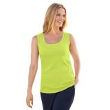 Plus Size Women's Rib Knit Tank by Woman Within in Lime (Size M) Top
