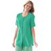 Plus Size Women's Short-Sleeve Crinkle Shirt by Woman Within in Pretty Jade (Size 26/28)