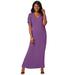 Plus Size Women's Cold Shoulder Maxi Dress by Jessica London in Bright Violet (Size 30 W)