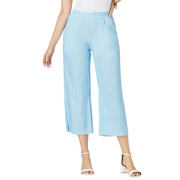 plus-size-womens-wide-leg-linen-crop-pant-by-jessica-london-in-meadow-blue-vertical-stripe--size-22-w-/