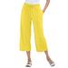 Plus Size Women's Sport Knit Capri Pant by Woman Within in Primrose Yellow (Size 4X)