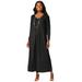 Plus Size Women's 2-Piece Stretch Knit Duster Set by The London Collection in Black (Size 26/28)