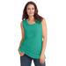 Plus Size Women's Perfect Scoopneck Tank by Woman Within in Pretty Jade (Size 1X) Top