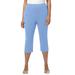 Plus Size Women's Suprema® Capri by Catherines in French Blue (Size 3X)