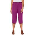 Plus Size Women's Sateen Stretch Capri by Catherines in Berry Pink (Size 22 WP)