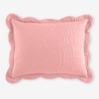 Lily Pinsonic Damask Sham by BrylaneHome in Light Coral (Size STAND) Pillow