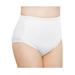 Plus Size Women's Exquisite Form®2-Pack Control Top Lace Shaping Panties by Exquisite Form in White (Size 5XL)