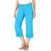 Plus Size Women's Capri Stretch Jean by Woman Within in Paradise Blue (Size 40 W)