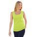 Plus Size Women's Rib Knit Tank by Woman Within in Lime (Size 4X) Top