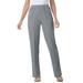 Plus Size Women's Elastic-Waist Soft Knit Pant by Woman Within in Gunmetal (Size 30 WP)