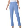 Plus Size Women's Elastic-Waist Soft Knit Pant by Woman Within in French Blue (Size 14 T)