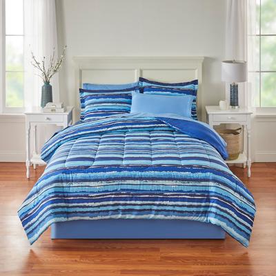 BH Studio Comforter by BH Studio in Blue Stripe (Size FULL)