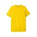 Men's Big & Tall Lightweight Longer-Length Crewneck T-Shirt by KingSize in Cyber Yellow (Size XL)