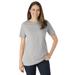 Plus Size Women's Perfect Short-Sleeve Crewneck Tee by Woman Within in Heather Grey (Size 7X) Shirt
