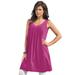 Plus Size Women's Swing Ultimate Tunic Tank by Roaman's in Raspberry (Size 4X) Top