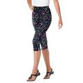 Plus Size Women's Stretch Cotton Printed Capri Legging by Woman Within in Multi Graphic Floral (Size 4X)