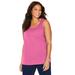 Plus Size Women's Suprema® Tank by Catherines in Vintage Rose (Size 4X)