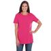 Plus Size Women's Perfect Short-Sleeve Crewneck Tee by Woman Within in Raspberry Sorbet (Size 5X) Shirt