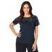 Plus Size Women's Lace Neckline Top by Jessica London in Navy (Size L)