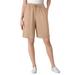 Plus Size Women's Sport Knit Short by Woman Within in New Khaki (Size 2X)