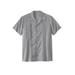 Men's Big & Tall Short Sleeve Embroidered Island Shirt by KS Island in Gunmetal (Size 2XL)