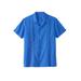 Men's Big & Tall Short Sleeve Embroidered Island Shirt by KS Island in Royal Blue (Size L)